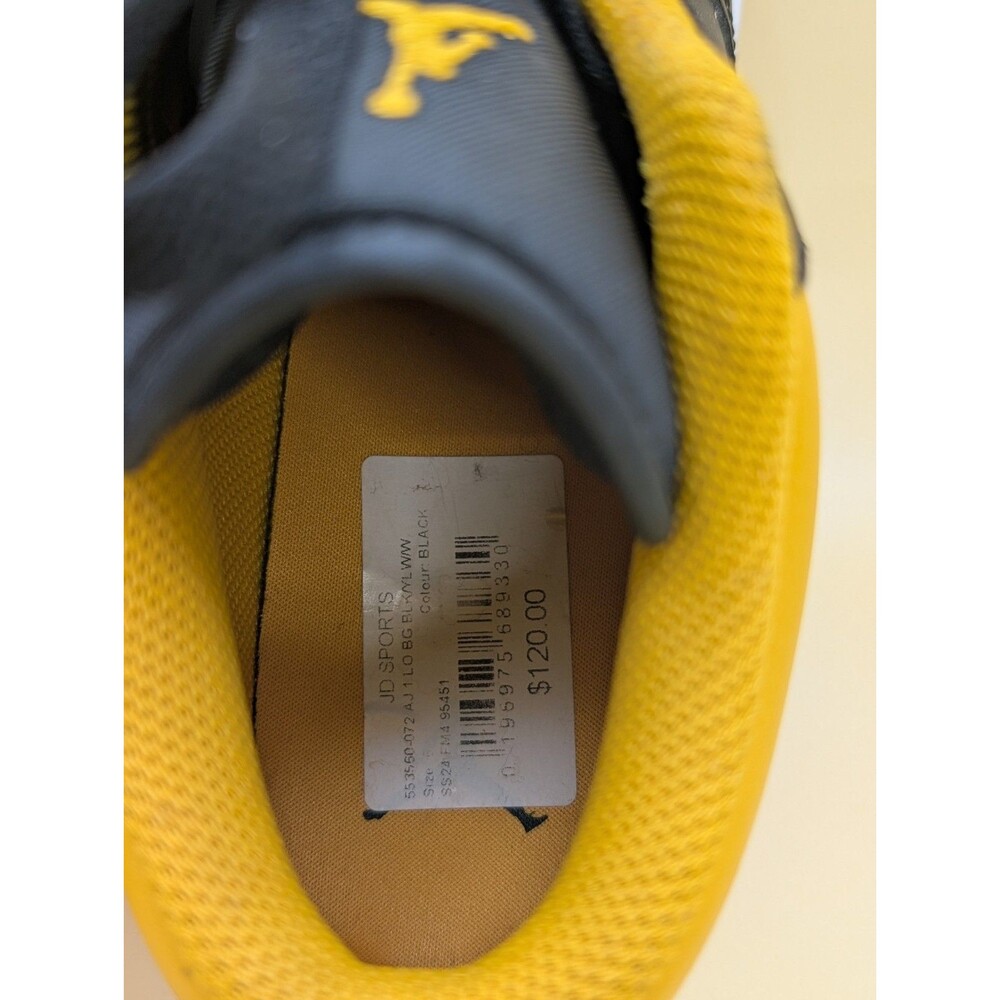 Nike Air Jordan 1 Low GS Yellow Ochre Black White 553560-072 Size 6Y - Picture 13 of 15